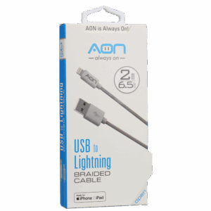 Cable USB-A a Lightning (Nylon - Blanco) de 2m
