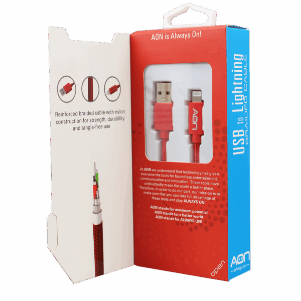 Cable USB-A a Lightning (Nylon - Rojo) de 3m - Imagen 2