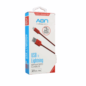 Cable USB-A a Lightning (Nylon - Rojo) de 3m