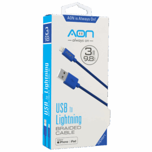Cable USB-A a Lightning (Nylon - Azul) de 3m