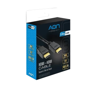 Cable HDMI (M) a HDMI (M) 3 Mts 4K Gold Platted