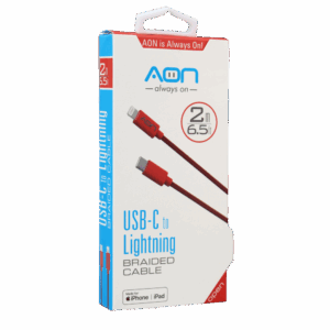Cable USB-C a Lightning (Nylon - Rojo) de 2m