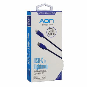 Cable USB-C a Lightning (Nylon - Azul) de 3m