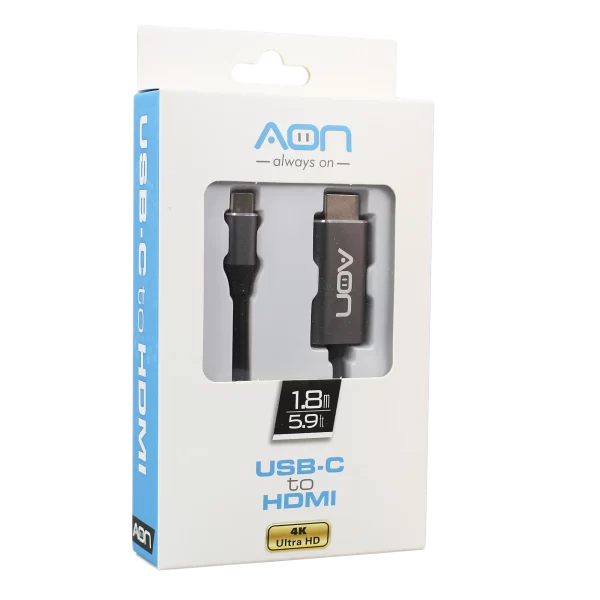 Cable USB-C a HDMI (PVC) de 1.8m (4K)