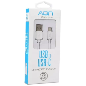 Cable USB  a Tipo C de Carga Blanco 2 M