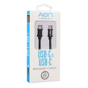 Cable Tipo C a Tipo C de Carga Negro 2 M