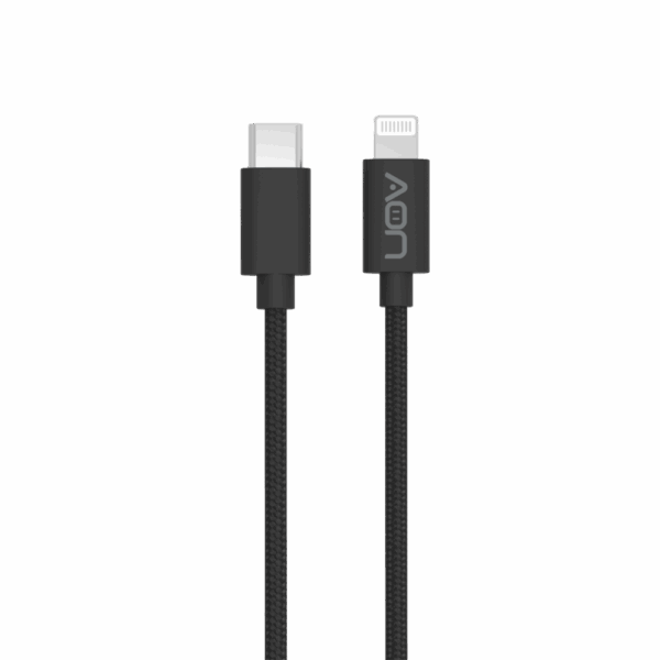 Cable USB-C a Lightning (Nylon - Negro) de 3m - Imagen 3