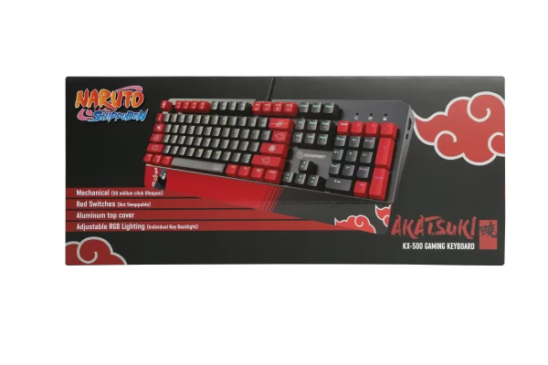 Teclado USB-A Naruto AKATSUKI KX-500 (RGB)