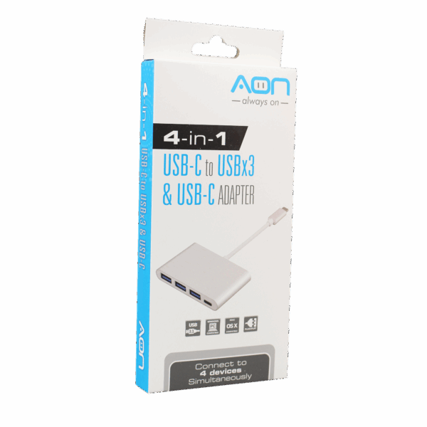 Adaptador Tipo C (M) a USB X3 USB C (H)