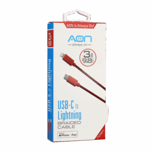 USB-C a Lightning (Nylon-Rojo) 3m