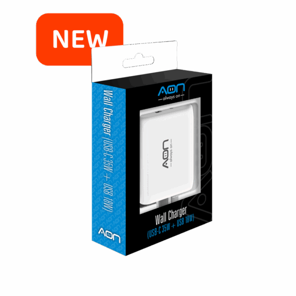 Cargador de Pared  USB-C 35W & USB 18W