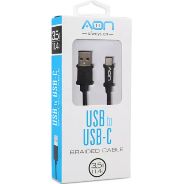 Cable USB-C de Carga Negro 3.5 M