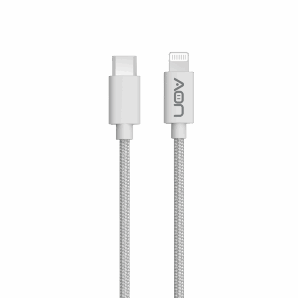 Cable USB-C a Lightning (Nylon - Blanco) de 3m - Imagen 4