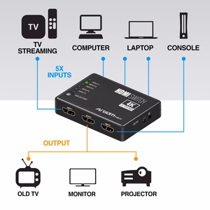 Spliter HDMI de 5 puertos - 4K Ultra HD - (ARG-AV-5125) - Imagen 2