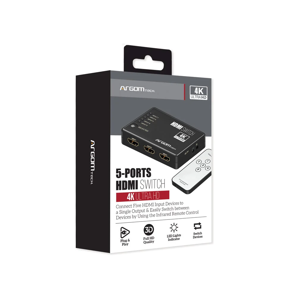 Spliter HDMI de 5 puertos - 4K Ultra HD - (ARG-AV-5125) - Imagen 3