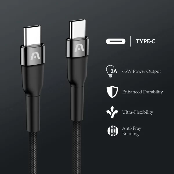 Cable Tipo C a Tipo C para carga rápida 65W 3M - Imagen 6
