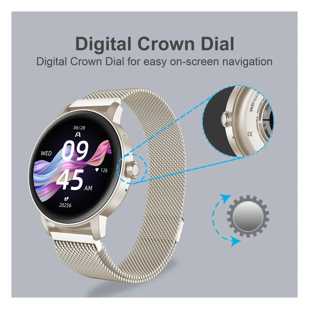 ARGOM Reloj Inteligente SKEIWATCH C30 Touch Gold&Pink (ARG-WT-6030GR) - Imagen 3