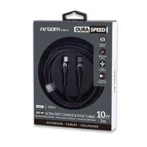 ARGOM Cable Trenzado Tipo-C - 3mts - 100Wtts
