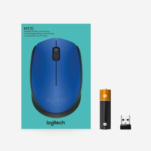 Logitech Mouse M170 Wireless DUNGLE USB-A Azul - 910-004800