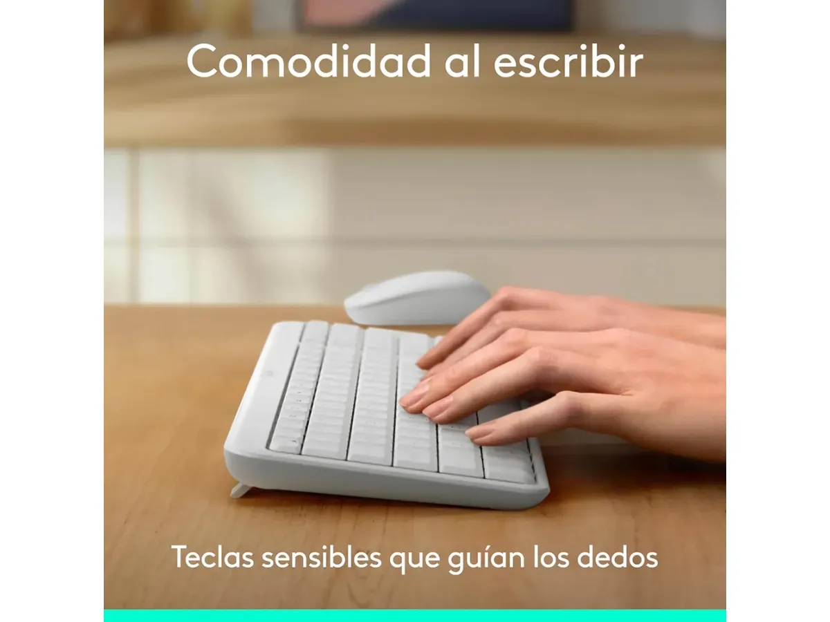 Logitech Teclado K250 COMPACT MEMBRANA BT SPA Blanco - 920-013446 - Imagen 2