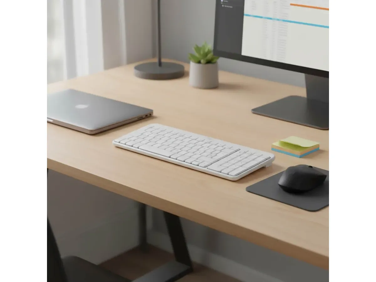 Logitech Teclado K250 COMPACT MEMBRANA BT SPA Blanco - 920-013446 - Imagen 3