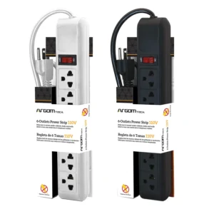 Regleta de 6 Tomas 110V (ARG-AC-0252BK)