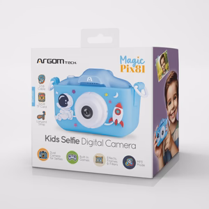 ARGOM Camara Digital Magic PIX 81 Kids Dual LEN Blue (ARG-AC-9181BL)