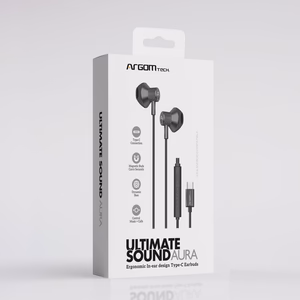 ARGOM Audifono con Microfono Tipo-C (ARG-HS-2032BK)