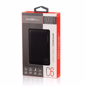 PowerBank con Puerto USB - 6000 mAh - ARG-PB-1136WT - Imagen 3