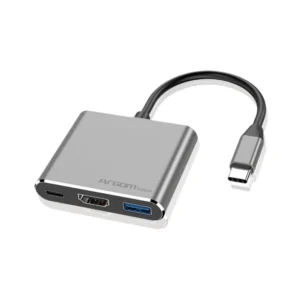 ARGOM HUB Tipo-C One Axess 3 en 1 (HDMI + Tipo-C + USB 3.0) - ARG-UB-0181