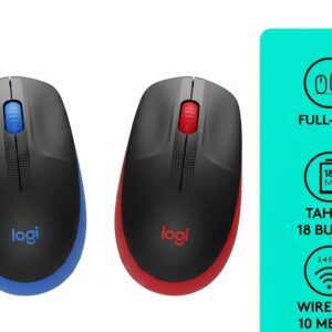 Logitech Mouse Wireless BT M190 Rojo - Azul 910-005904 / 910-005903