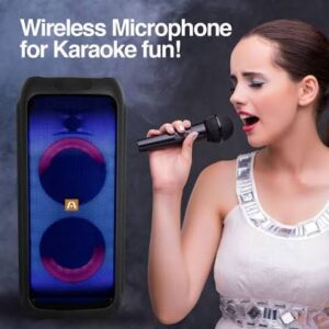 ARGOM Parlante BT con Mic. - TWS + 4400 mAh - 600Wtts LED