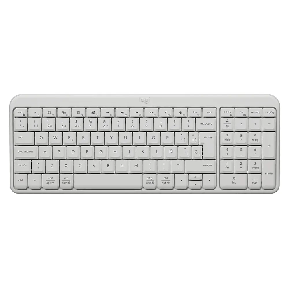 Logitech Teclado K250 COMPACT MEMBRANA BT SPA Blanco - 920-013446