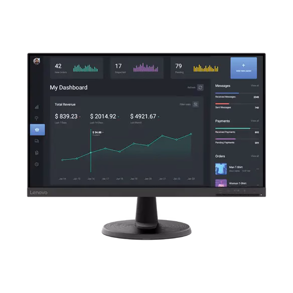 Monitor de 24" - LENOVO ThinkVision C24-40 - 1 x HDMI - 63DCKAR6LA