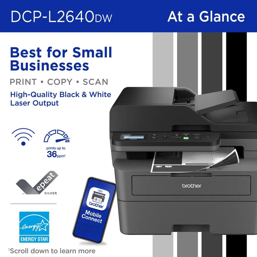 BROTHER Impresora Laser Monocromatica 27ppm - Duplex - DCPL2640DW - Imagen 2