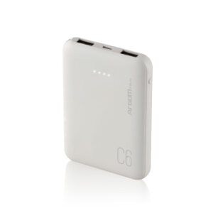 ARGOM PowerBank con Puerto USB - 6000 mAh - ARG-PB-1136WT