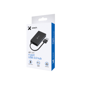 XTECH Mini Hub USB 4-Puertos 3.0 (XTC-391)