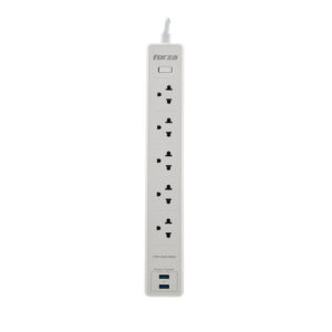 FORZA Regleta Protector de 5 Tomas + 2USB 1540W  - (FSP-512USBW)