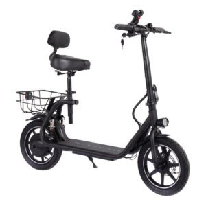 Delorean Seated Electric Scooter Silver - 36V 450W