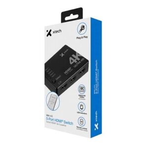XTECH Switch HDMI de 5 puertos - XHA-430