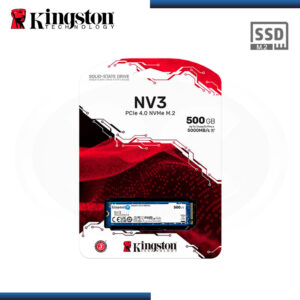 Disco Solido de 500GB 2280 PCIe NVMe KINGSTON - SNV3S/500G