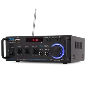 PYLE - Amplificador de 200Watts - BT + FM Radio + RCA Out + USB/Mic/Aux - PDA29BU.6