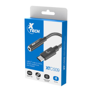 Xtech Adaptador de Tipo C a Jack 3.5mm - (XTC-509)