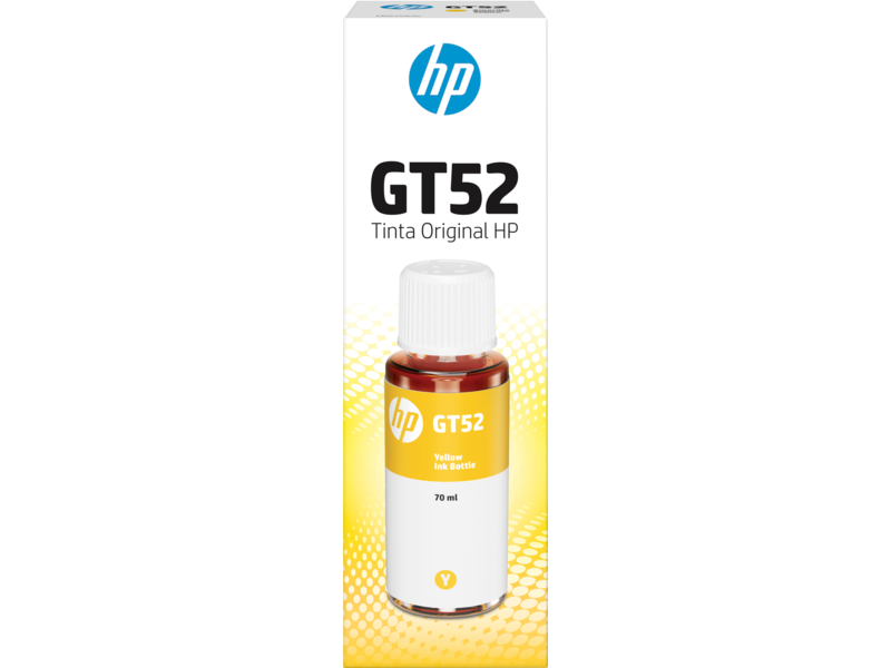 Botella de Tinta HP GT52 (M0H56AL) 70ml - Amarillo - 8000pag