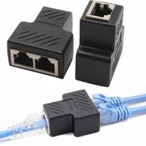 QUINGLER Spliter de Red 1 a 2 RJ45 Transmite a 100mts