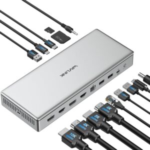 Dockin Adapter Tipo C - 14 en 1 + 2 DP + 1 HDMI + 5 USB + RJ45 a 2.5GE WAVLINK