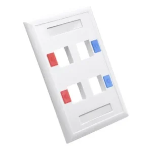 Newlink Wall Plate de 4 Puertos (NEW-4000004)