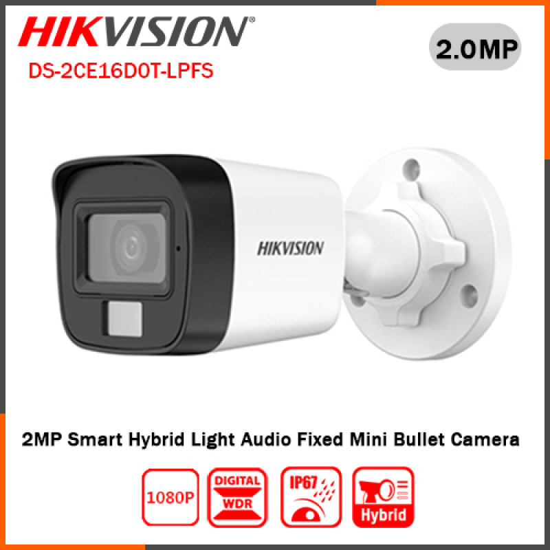 HIKVISION Camara Mini Bullet Smart Audio - DS-2CE16D0T-LPFS