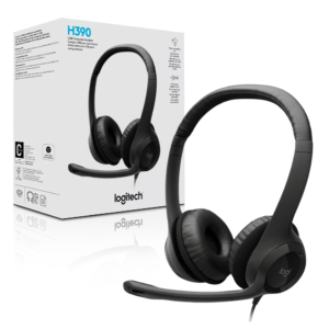 Logitech Audifonos con Mic H390 USB-A Negro - 981-000014